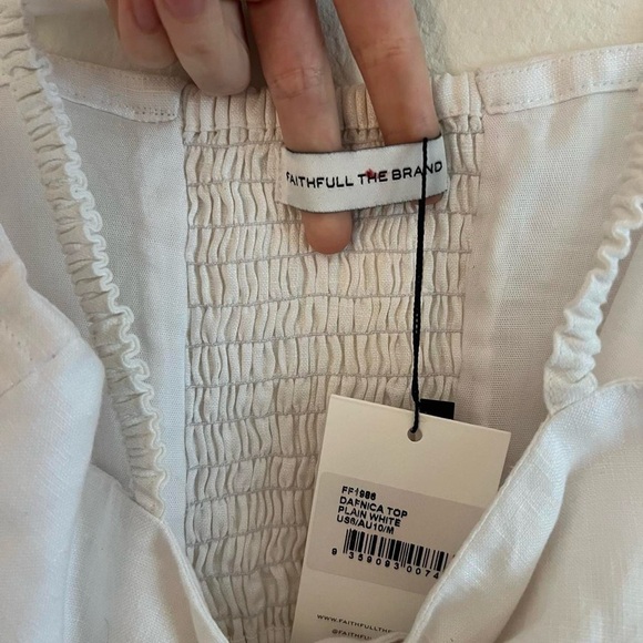 Faithfull the Brand Dafnica Linen Top White​ - Picture 3 of 9
